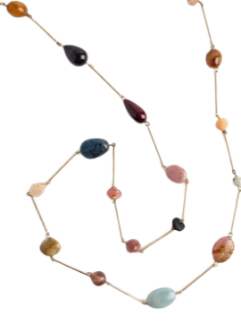 Serenity Cove Necklace- Genuine Gemstone and 14K gold chain