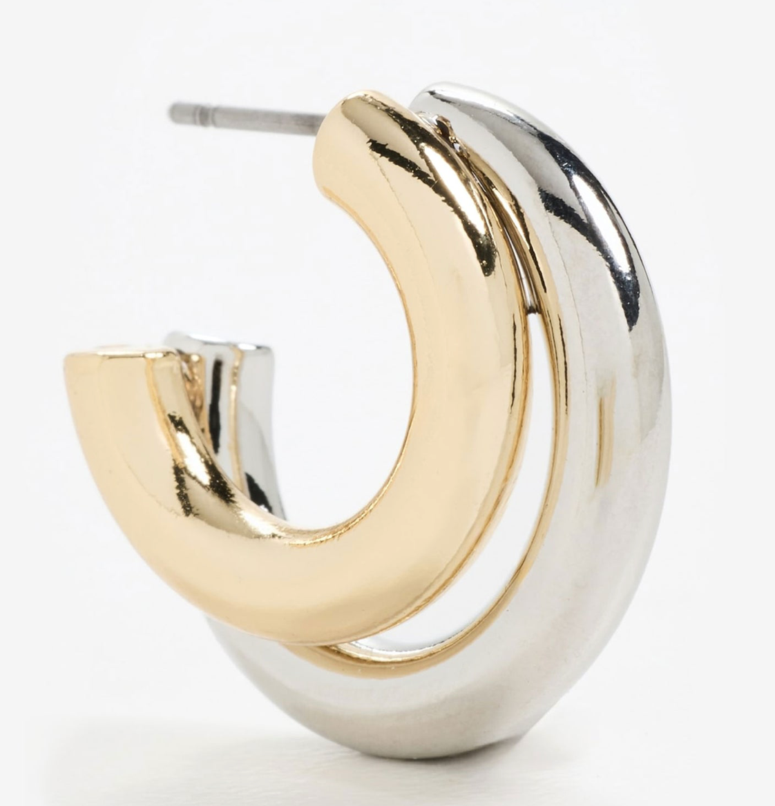Bi Colour Double Hoop