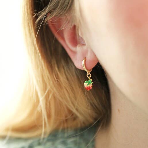Farmers Market Mini Huggie Hoop Charm Earrings