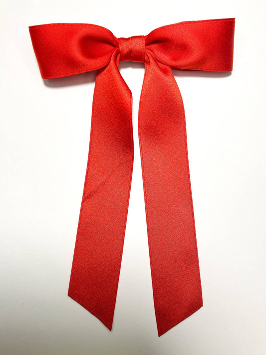 Florence Satin Bow: Red