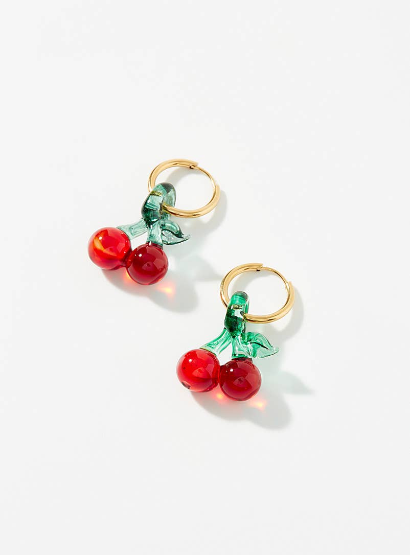 Farmers Market Mini Huggie Hoop Charm Earrings