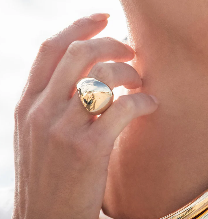 Max Dome Ring- Stainless Steel Waterproof 14K