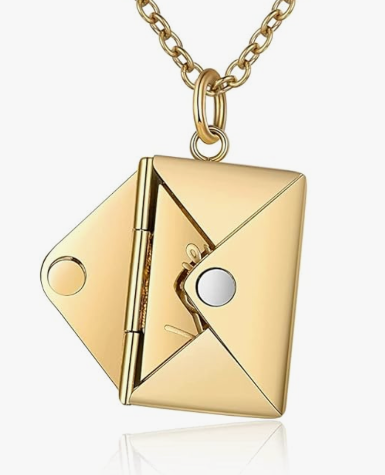 Love Letter 14K Gold Steel Envelope and Silver