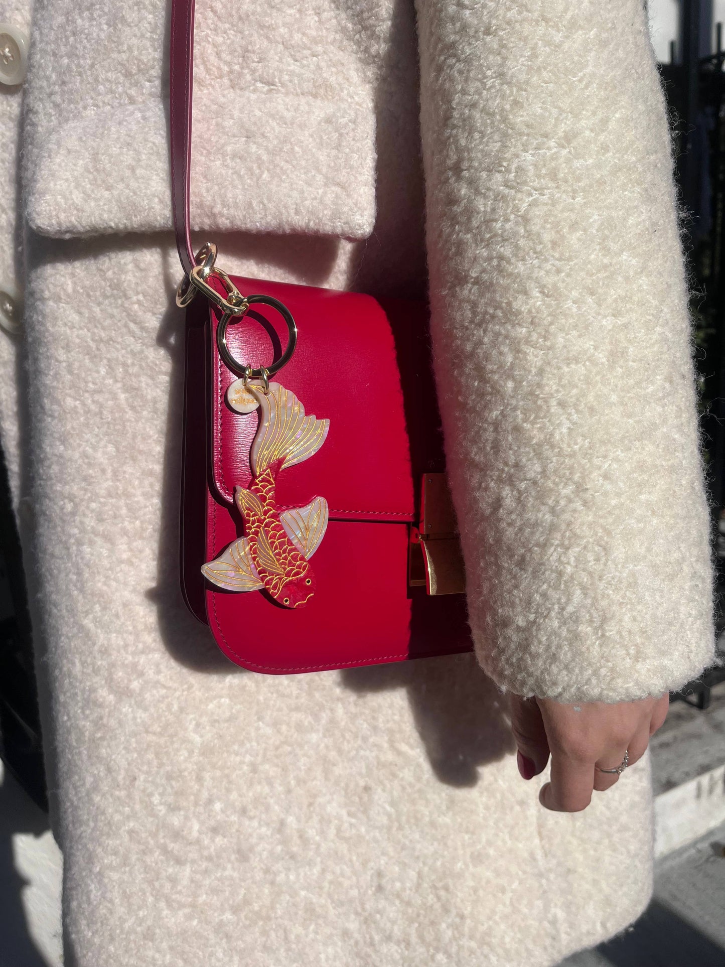 Hand-painted Fish Bag Charm + Keychain