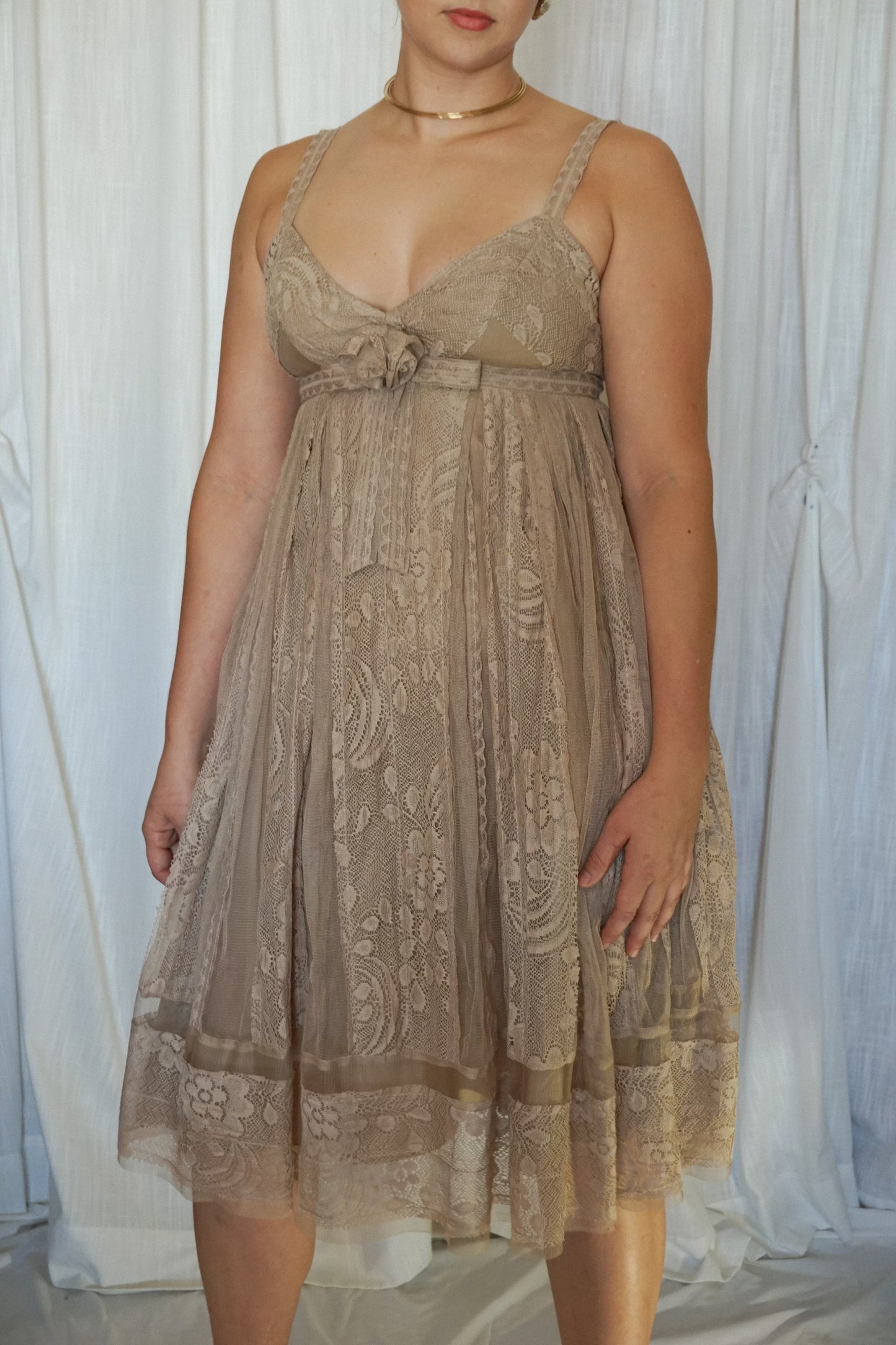 close up of lace dress