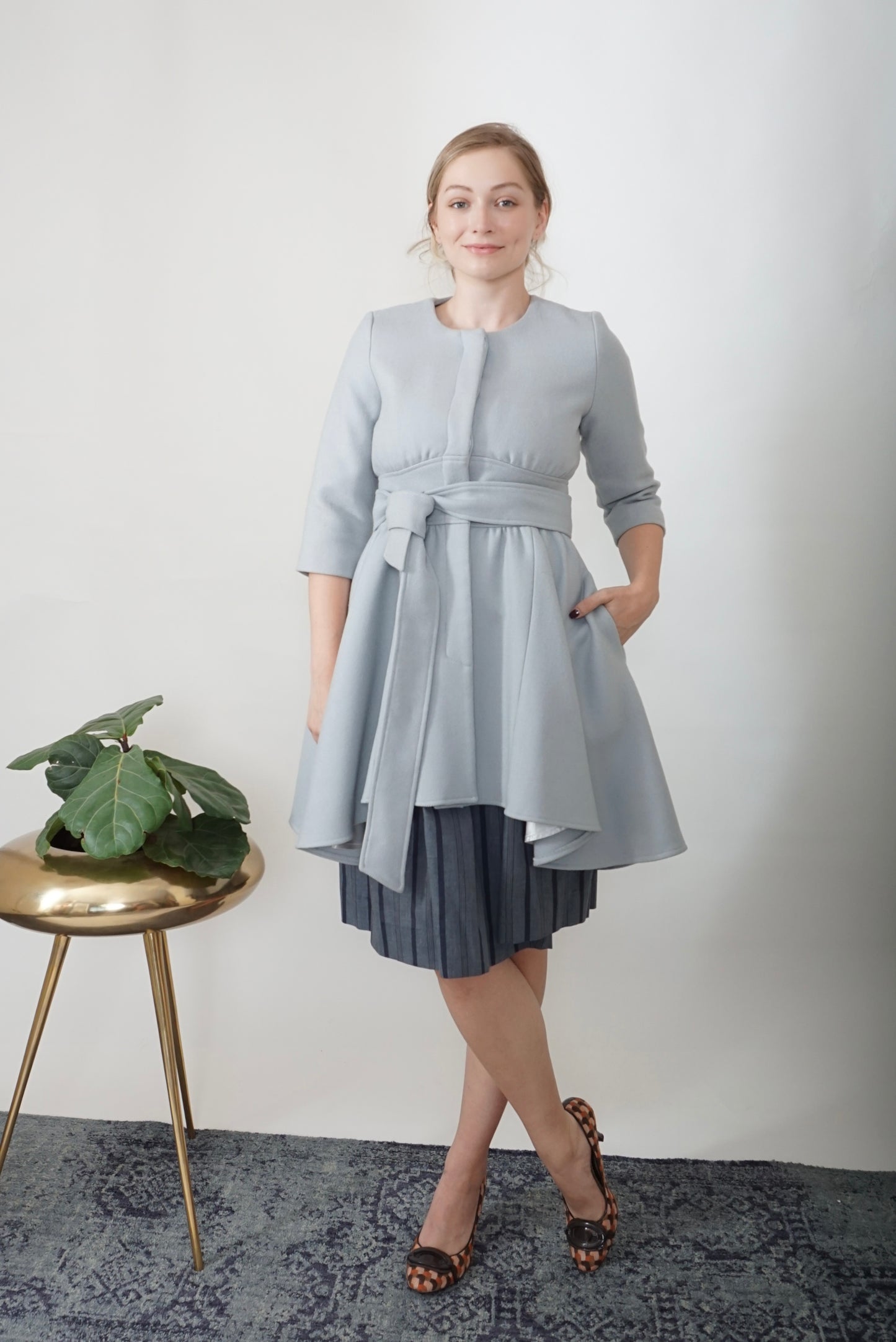 Loeffler Randall Pale Blue Opera Coat