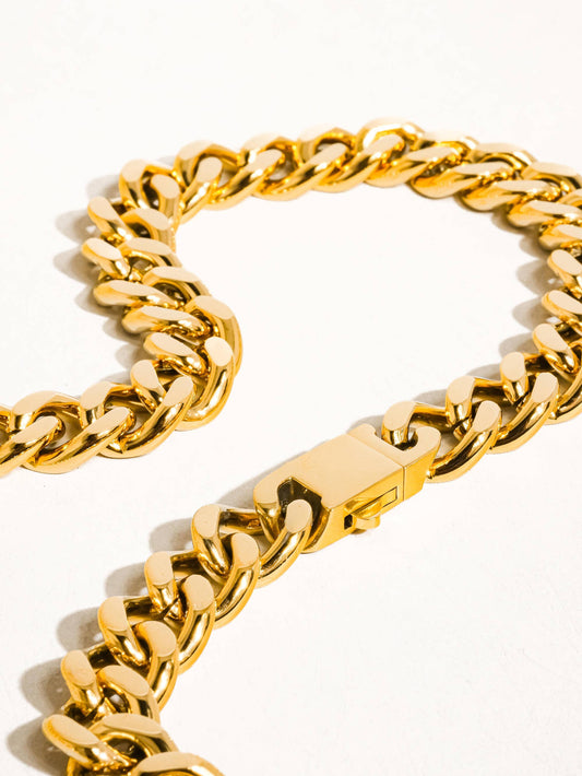 18K Gold Non-Tarnish Classic Bold Chain Necklace