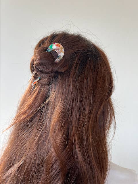 French Chignon Hair Pin | Eco-Friendly Acetate: Tortoise