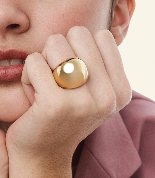 Max Dome Ring- Stainless Steel Waterproof 14K