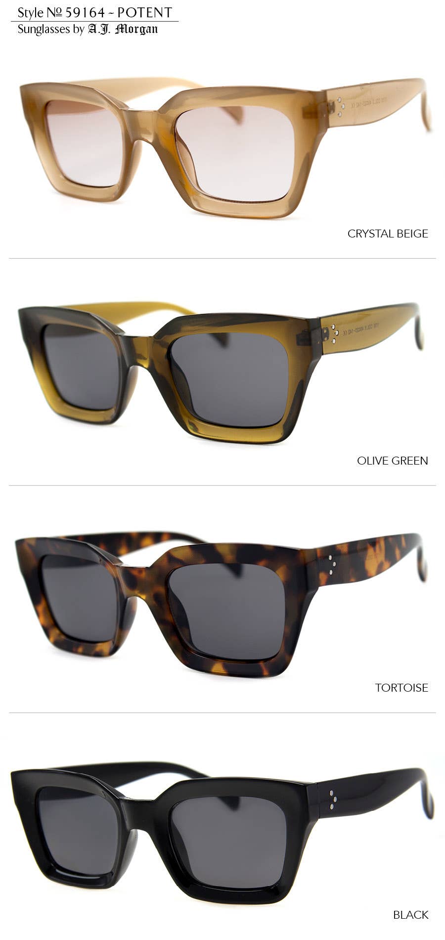 POTENT - SUNGLASSES: OLIVE GREEN