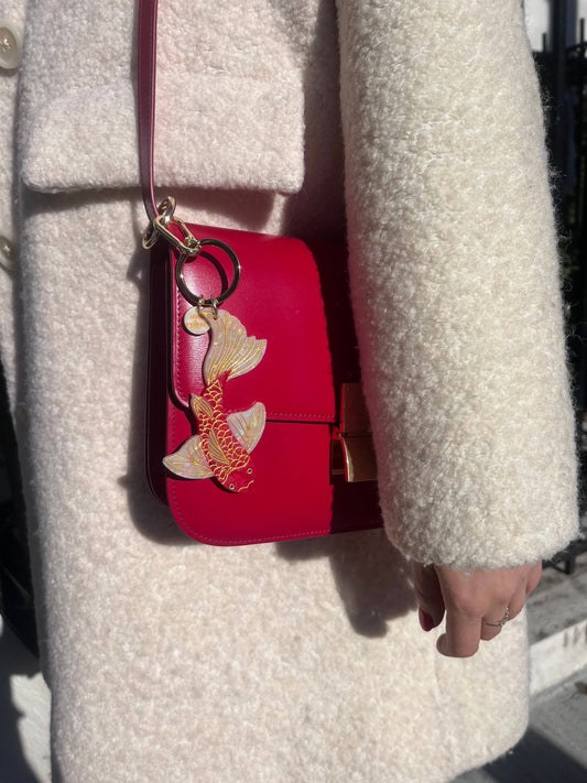 Hand-painted Fish Bag Charm + Keychain