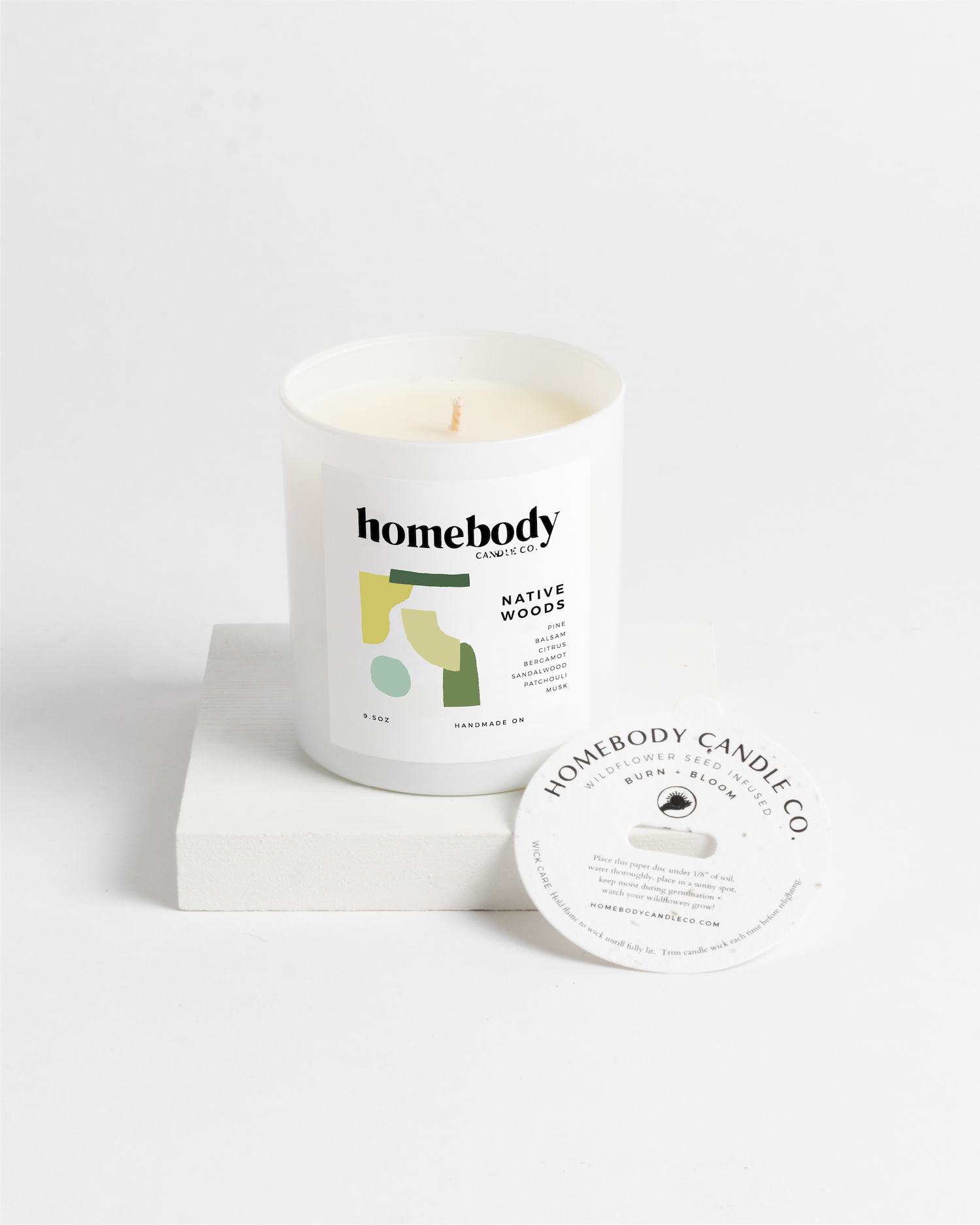 homebody candle co. - native woods • burn + bloom candle
