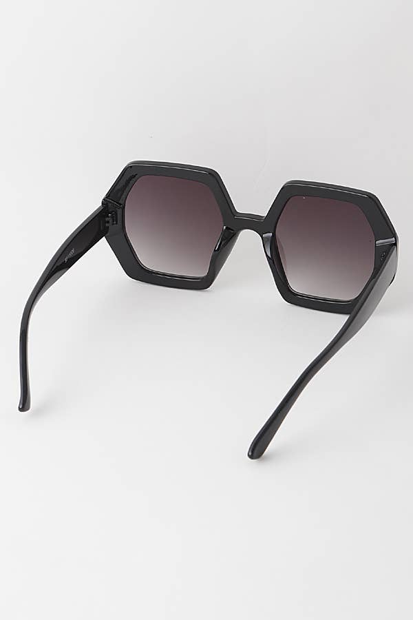 oversized square sunglasses gloss black