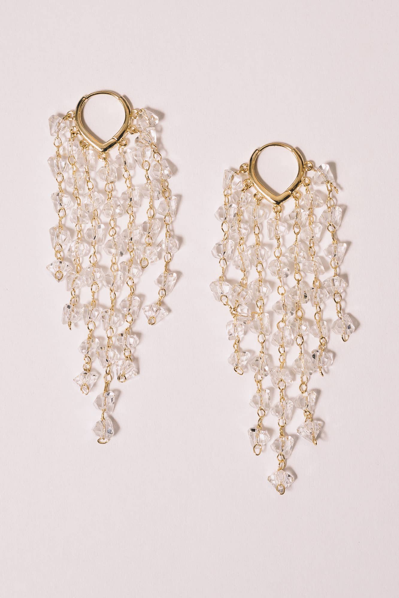 Janna Conner - Murial Crystal Drop Earrings | 18K Gold Plating | Crystal