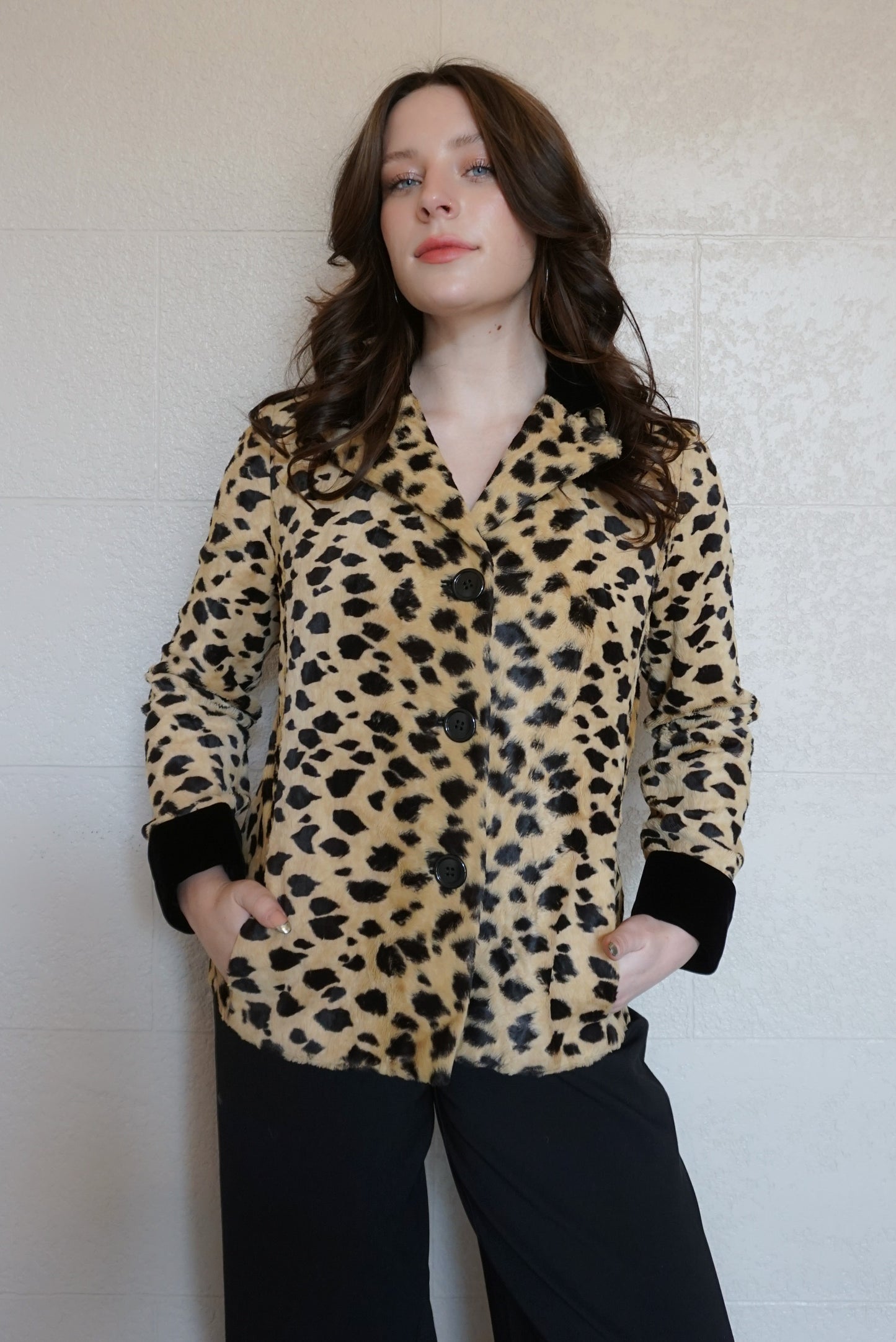 Vintage Leopard + Velvet Jacket