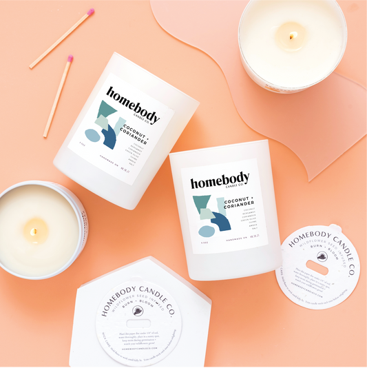 Homebody Candle Co. - Coconut + Coriander • burn + bloom candle