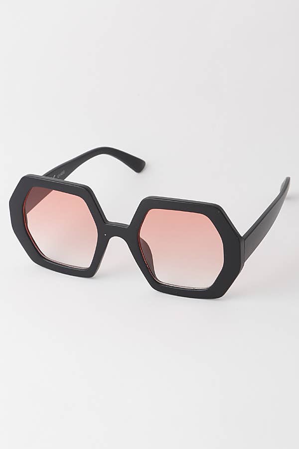 oversized square sunglasses matte black